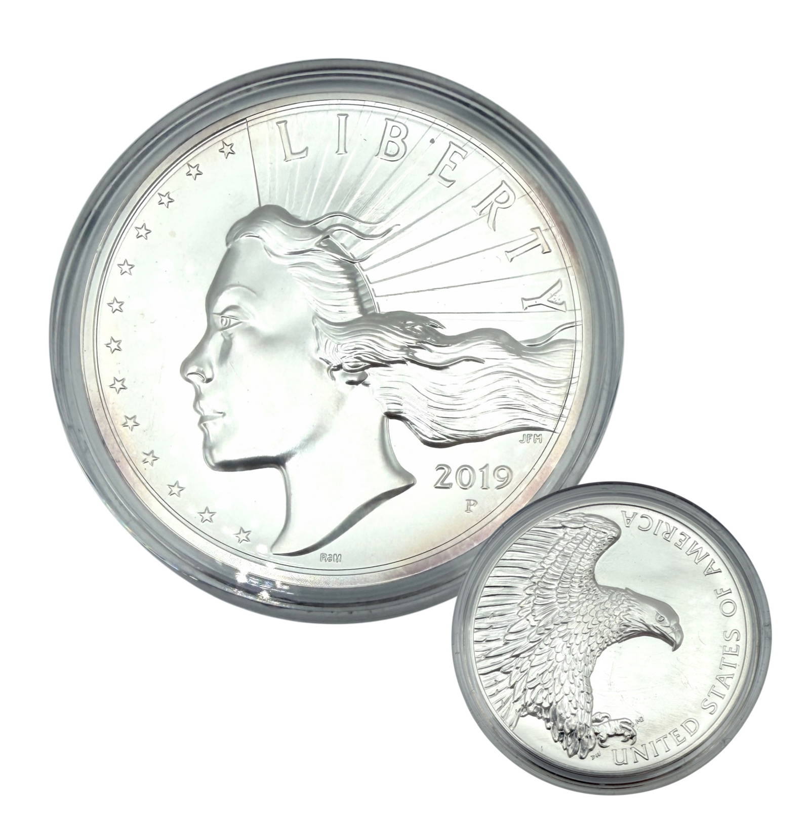 2019-P American Liberty High Relief 999 Fine Silver Medal 2.5ozt US