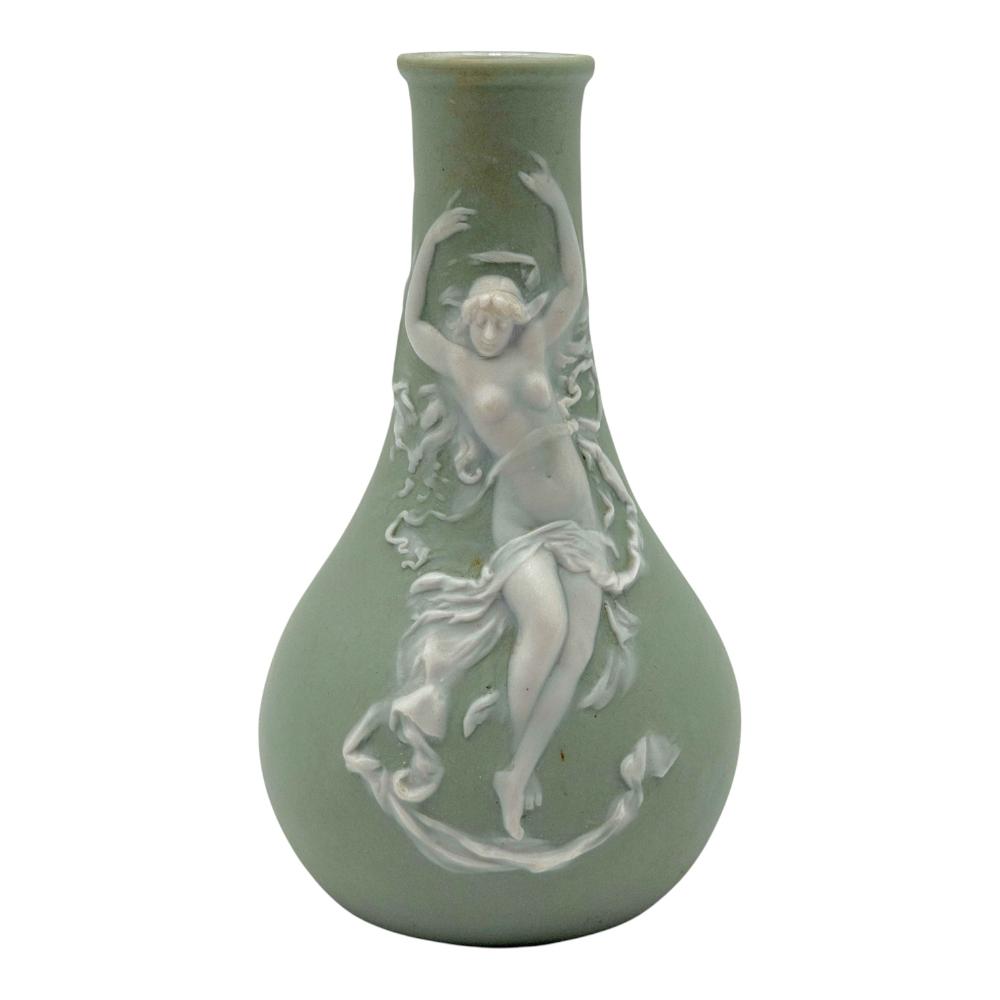 Art Nouveau Volkstedt Germany Pâte-sur-pâte Jasperware Vase