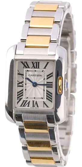 Classic Cartier Tank Two-Tone Gold and Steel Luxury Dress Watch